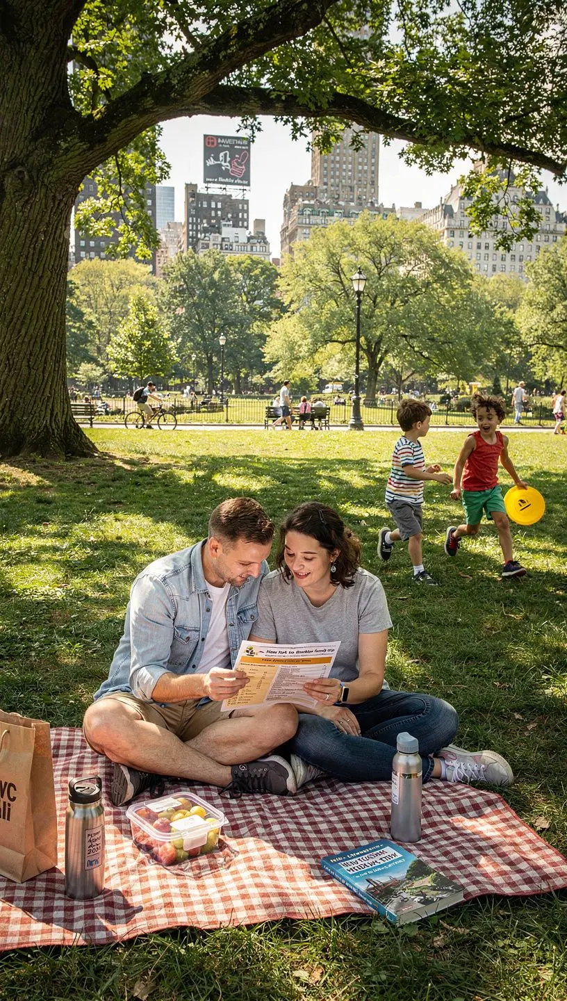 Rodzina ciesząca się wspólną wycieczką w parku narodowym w Stanach Zjednoczonych.