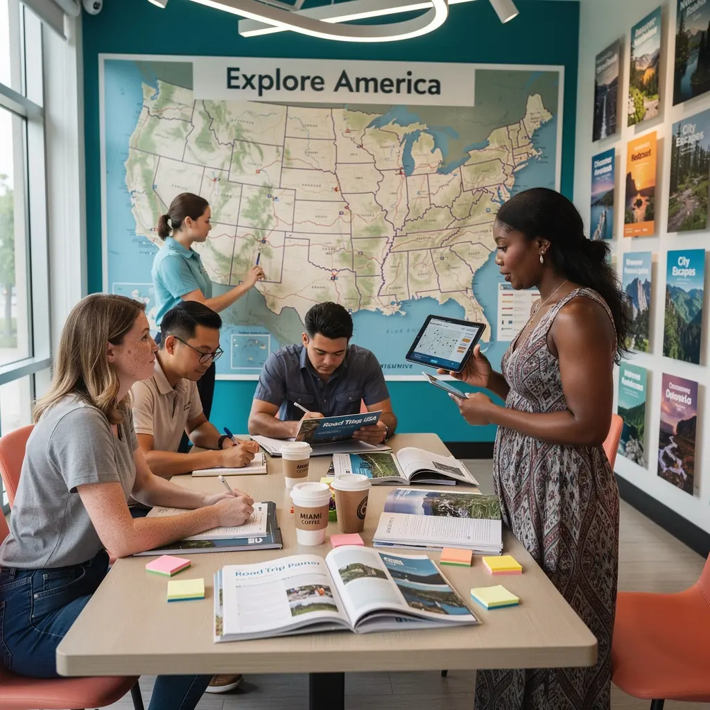 Kawałek mapy z zaznaczonymi scenicznymi trasami i punktami widokowymi.